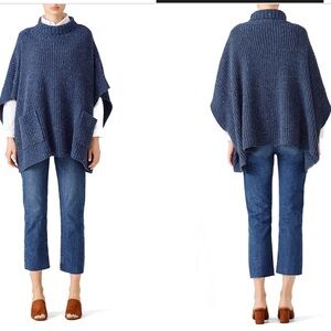 Rebecca Minkoff chunky poncho sweater -grey